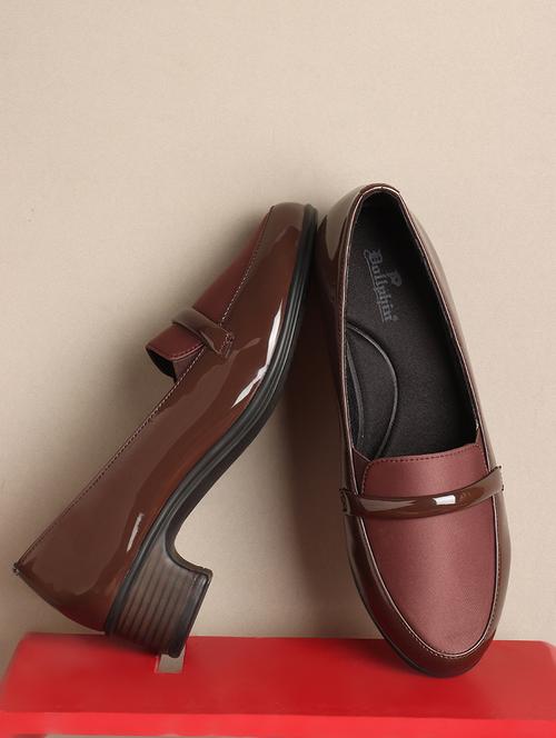 women brown slip on formal shoes - 21740073 -  Standard Image - 0