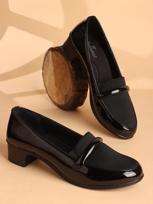 women black slip on formal shoes - 21740074 -  Standard Image - 0