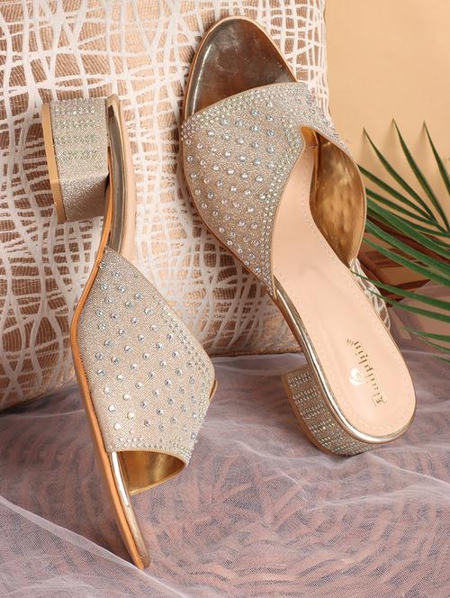 women embellished block heel sandal - 21740085 -  Standard Image - 0