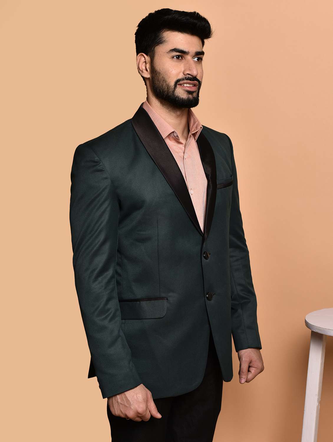 men solid single breasted long sleeve blazer - 21740139 -  Standard Image - 2