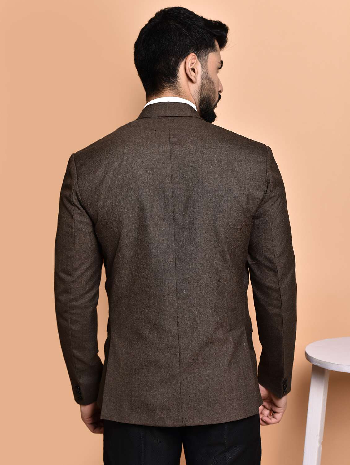 men solid single breasted long sleeve blazer - 21740195 -  Standard Image - 2