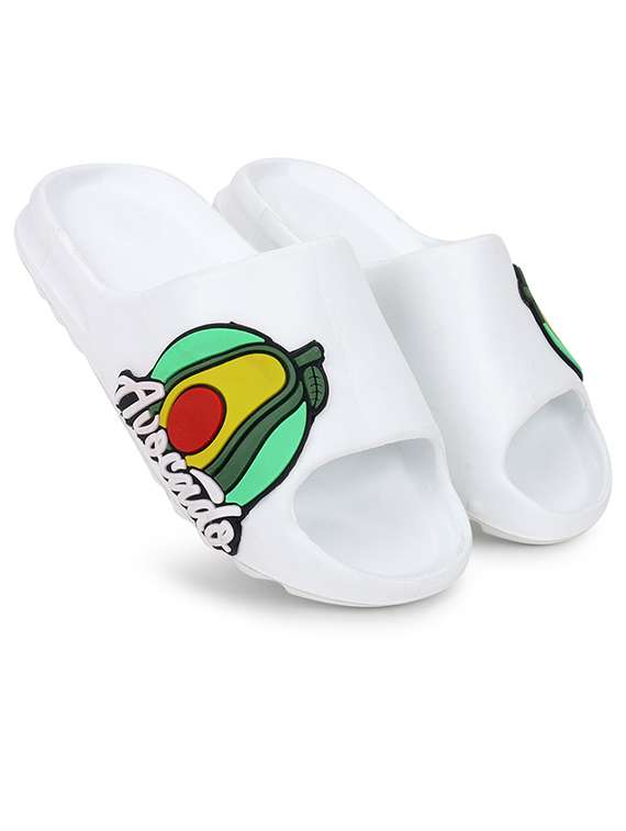 men printed slider flip flops - 21740313 -  Standard Image - 2