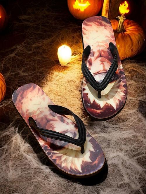 men printed toe separator slippers - 21740329 -  Standard Image - 0