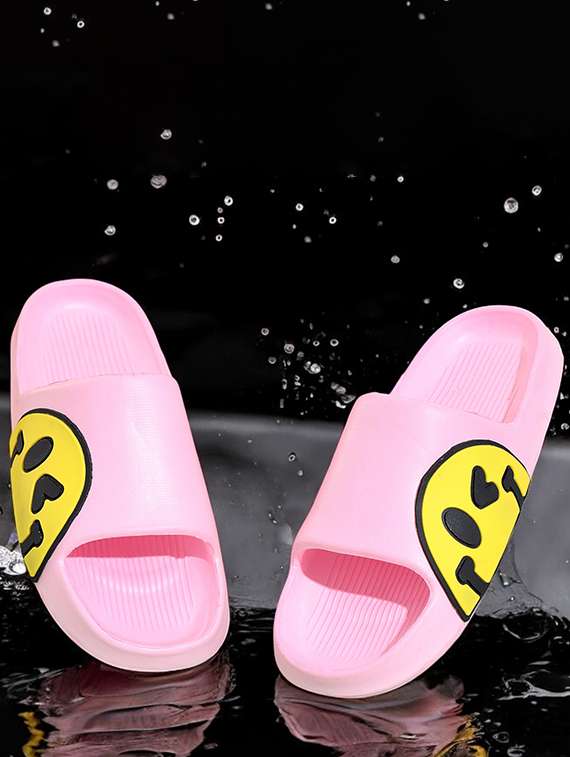 women printed slide flip flops