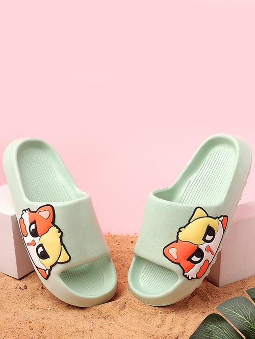women printed slide flip flops - 21740346 - Standard Image - 0