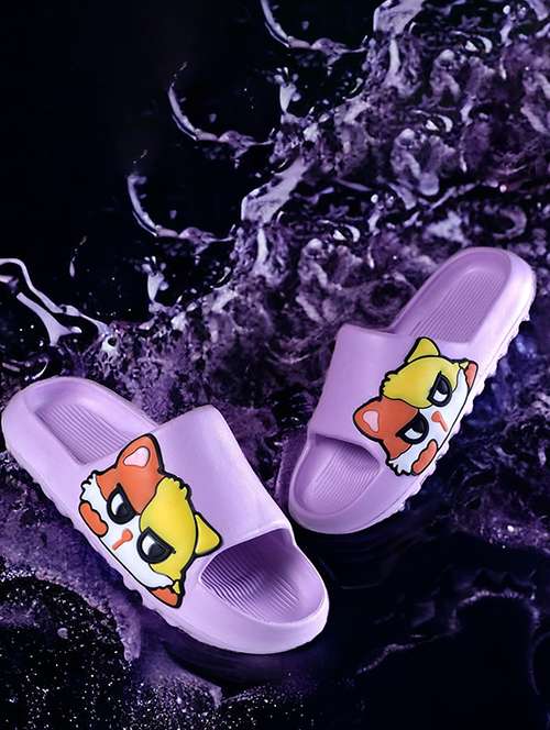 women printed slide flip flops - 21740348 - Standard Image - 0