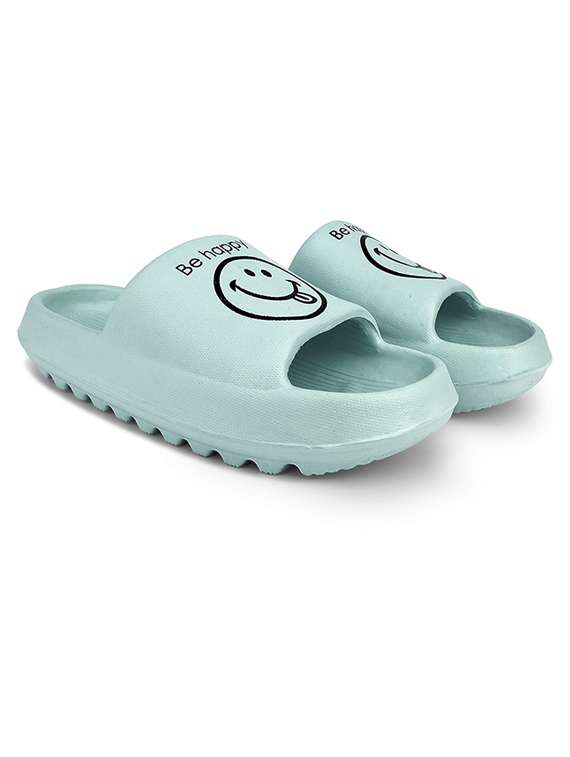 women printed slide flip flops - 21740368 -  Standard Image - 2