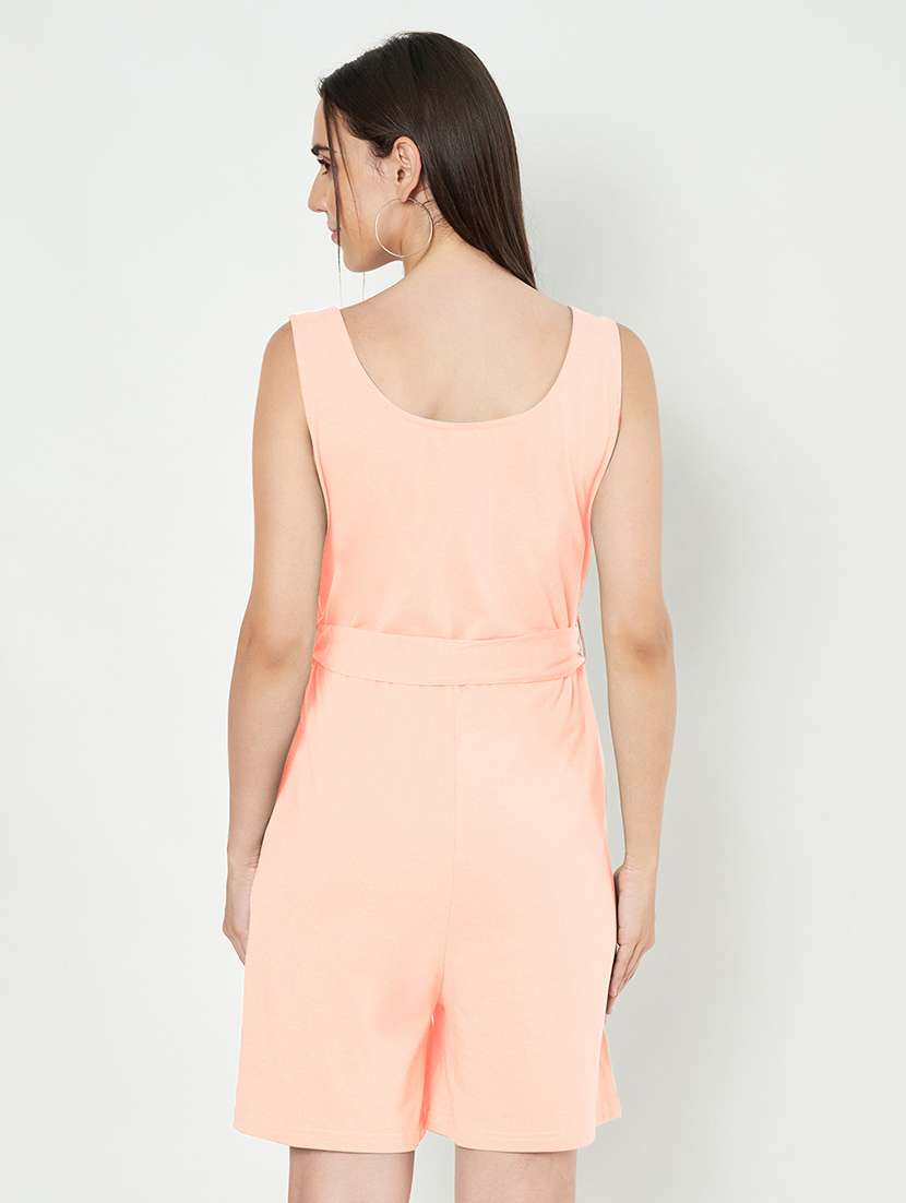 women solid sleeveless romper - 21740460 -  Standard Image - 2