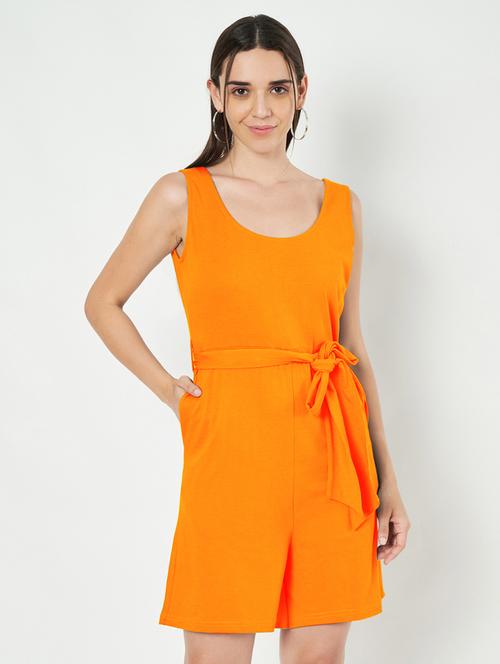 women solid sleeveless romper - 21740461 - Standard Image - 0