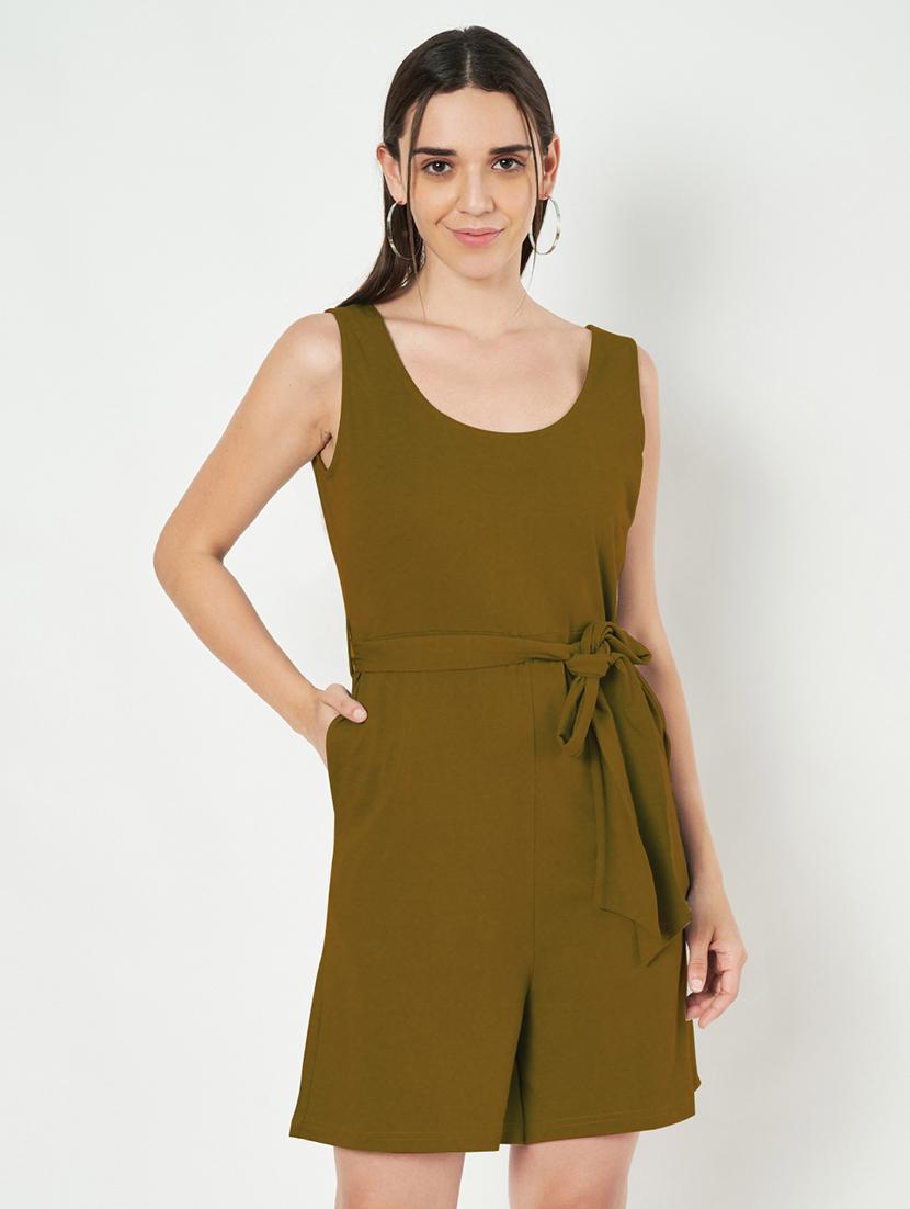 women solid sleeveless romper - 21740462 -  Zoom Image - 0