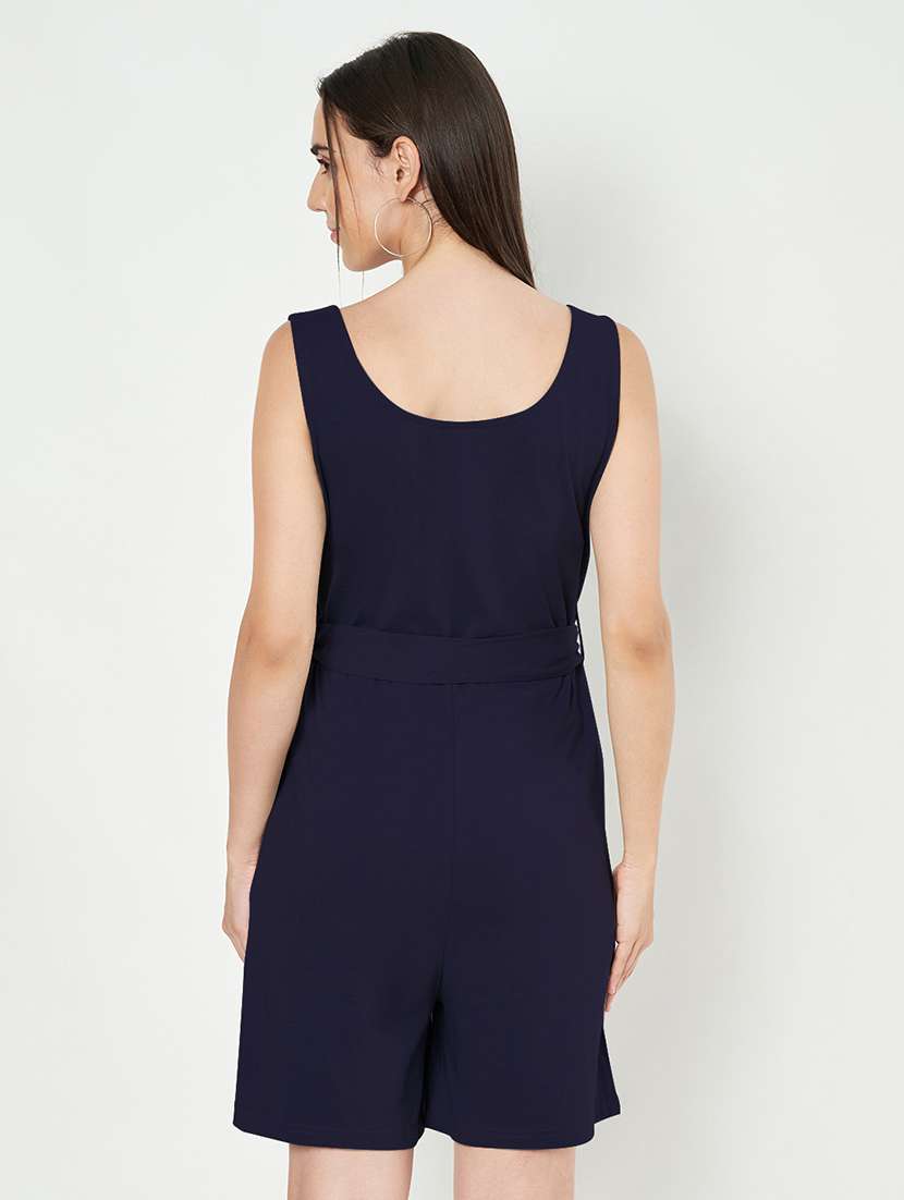 women solid sleeveless romper - 21740463 -  Standard Image - 2