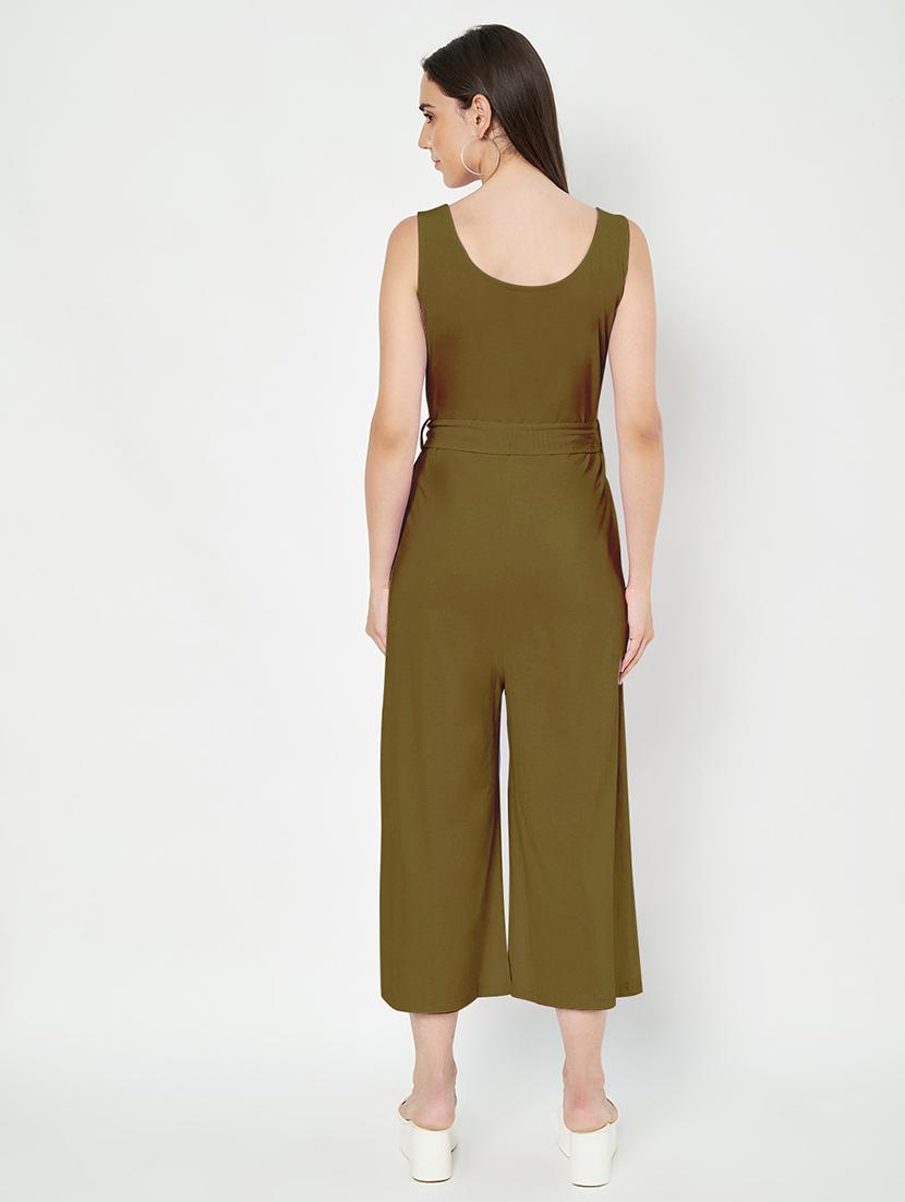 women solid sleeveless full length jumpsuit - 21740488 - Standard Image - 2