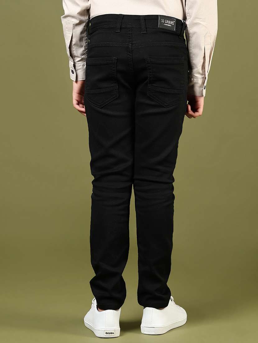 boys black plain mid rise jean - 21740561 -  Standard Image - 2