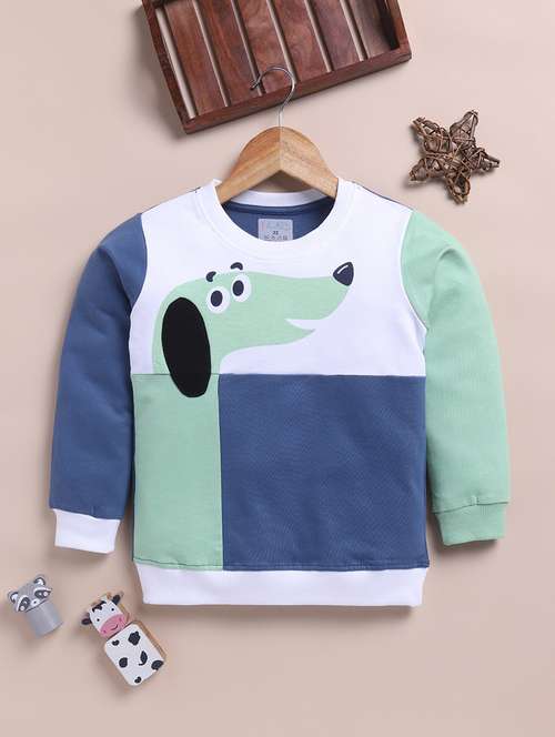 boys long sleeves color block sweatshirt
