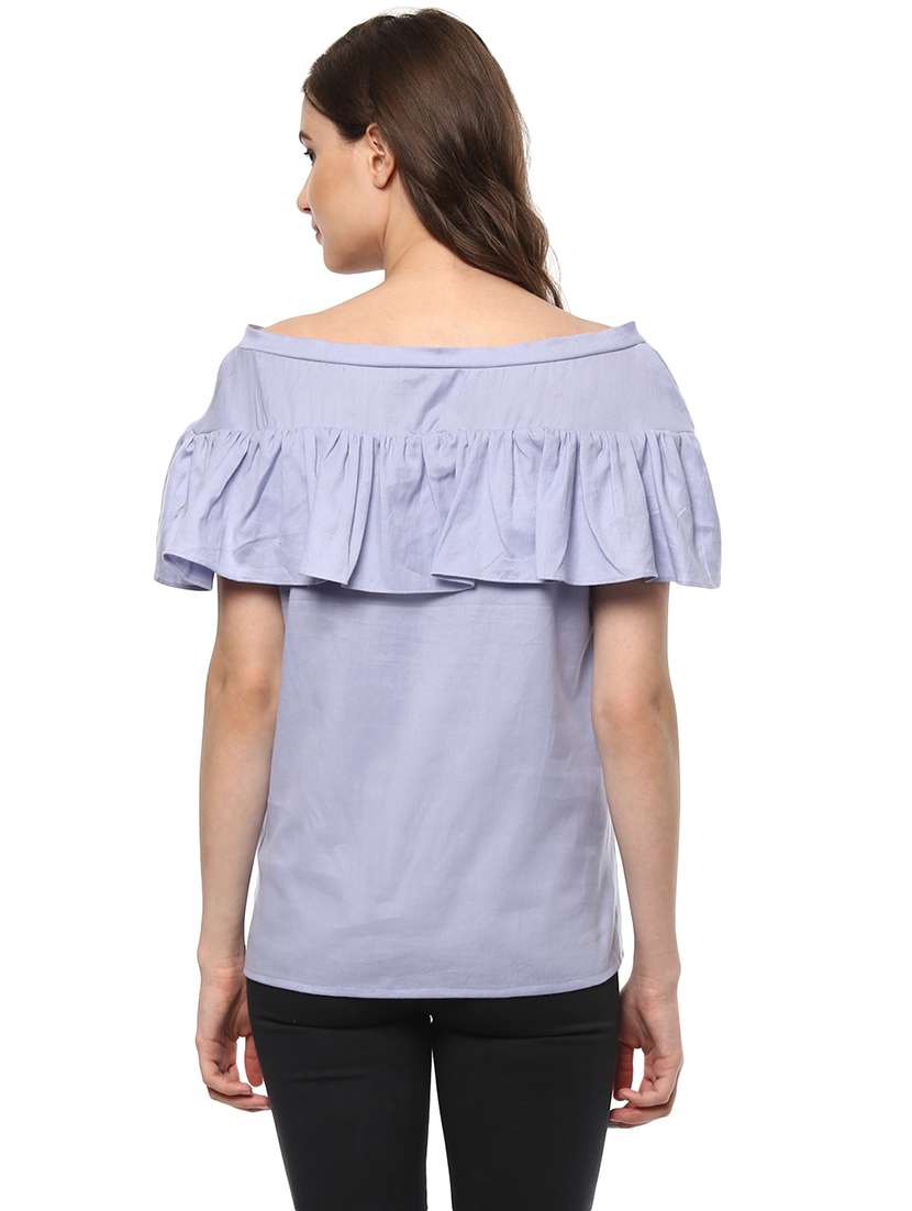 women solid cape sleeves regular top - 21740743 - Standard Image - 2