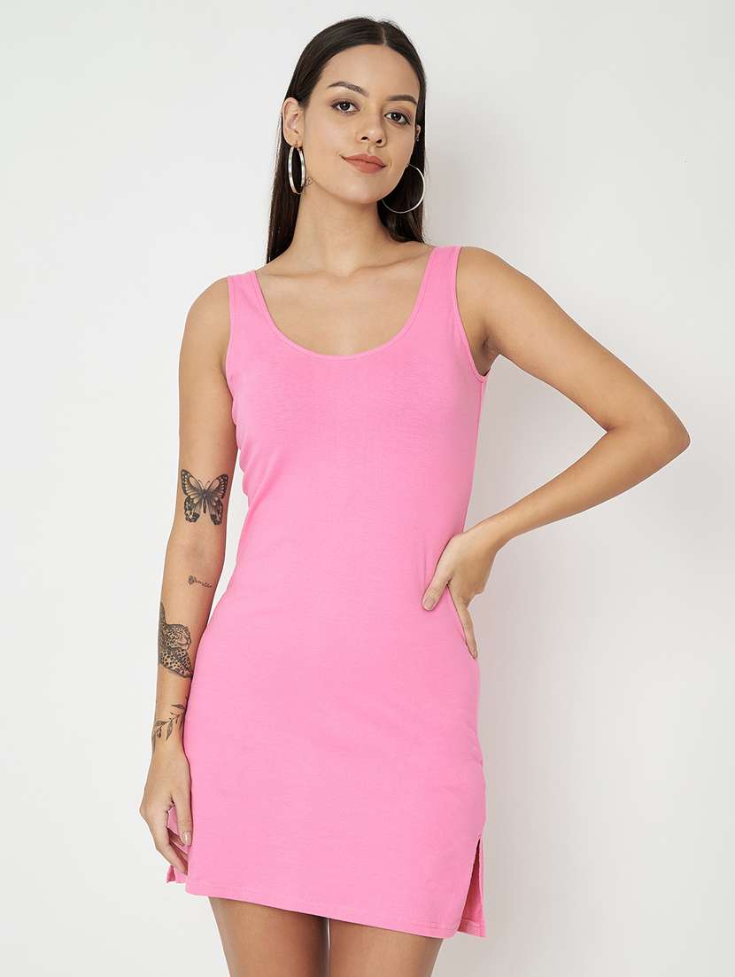 pink cotton blend camisole