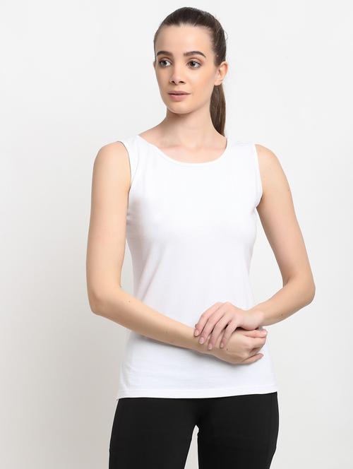 women solid sleeveless tank top - 21740813 - Standard Image - 0