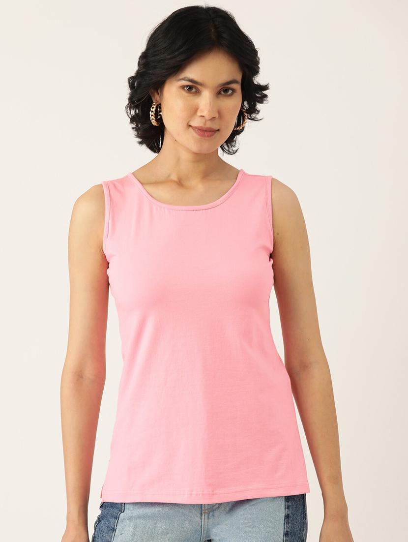 women solid sleeveless tank top - 21740814 - Zoom Image - 0