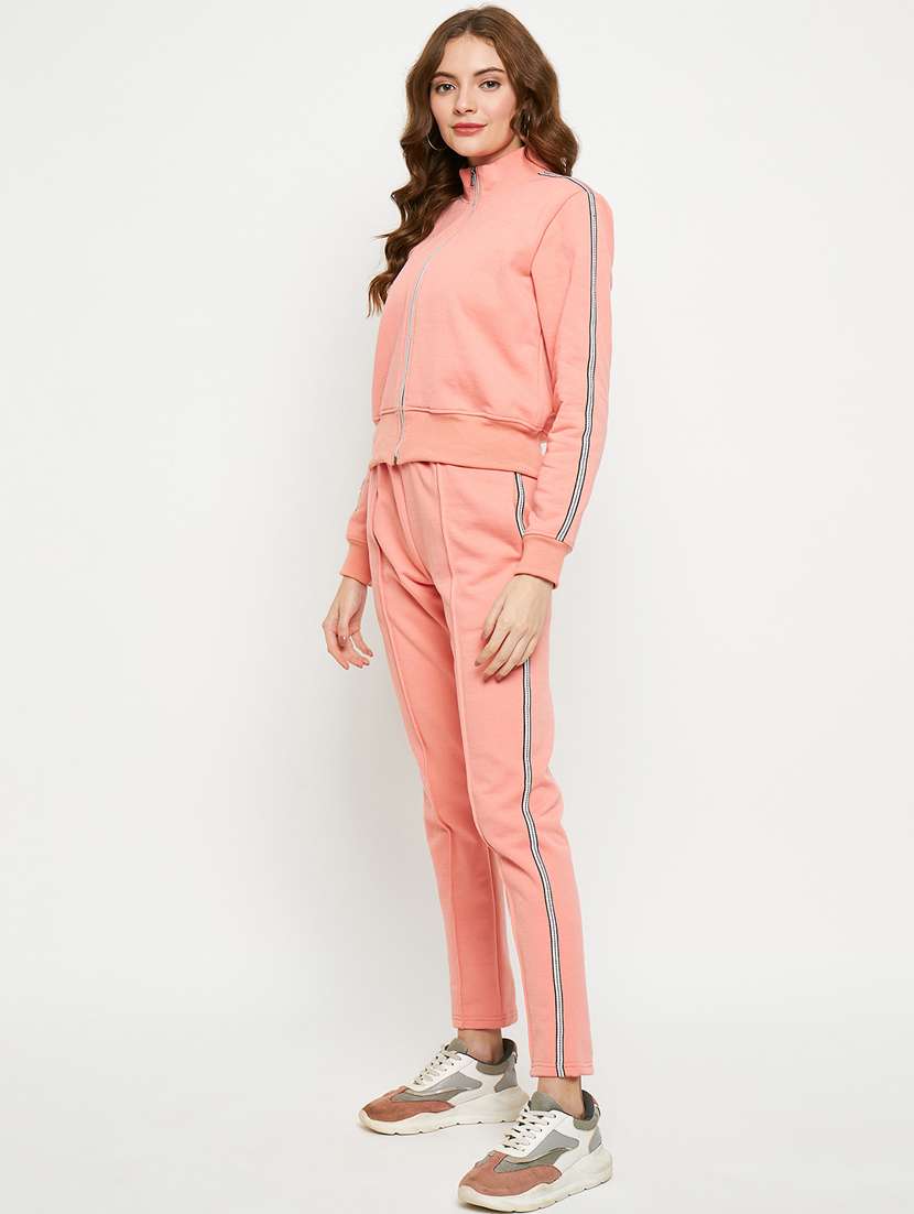 women solid long sleeves active wear co-ord set - 21740836 -  Standard Image - 2