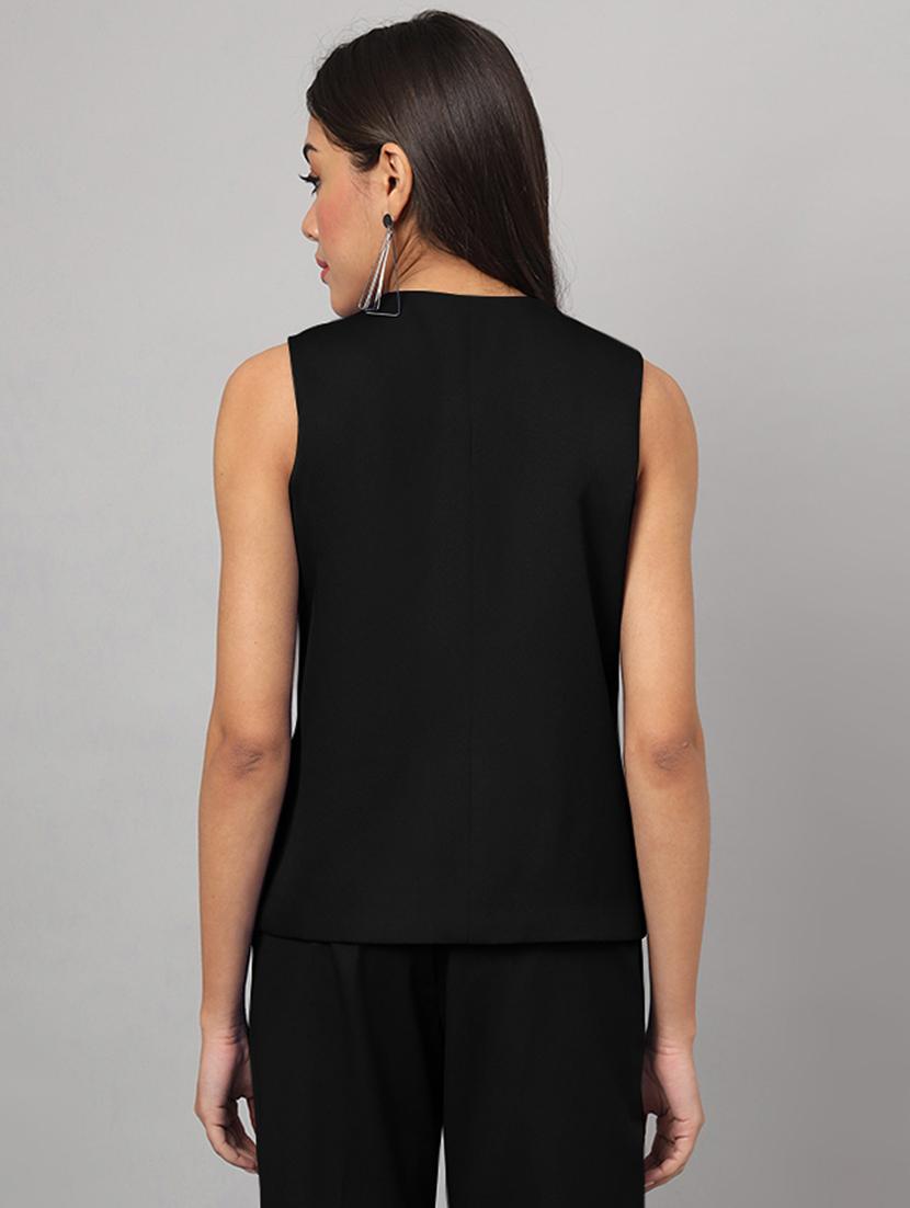 black polyester waist coat - 21740918 - Standard Image - 2