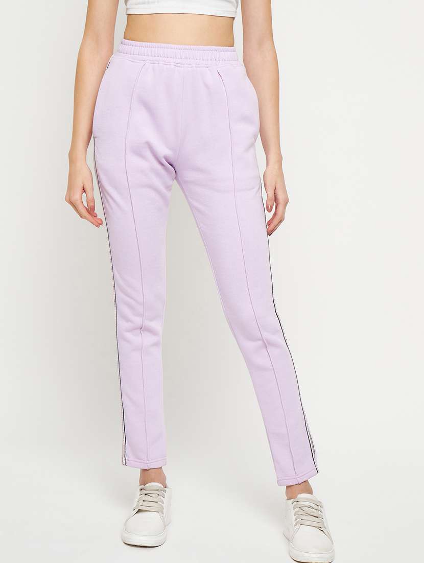 women tapered high rise track pant