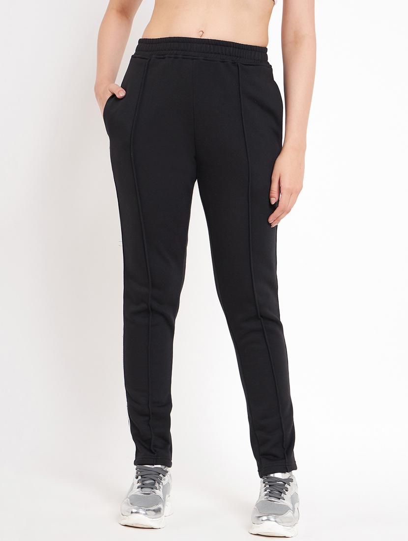 women tapered mid rise track pant