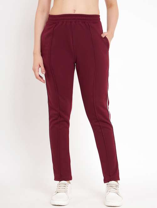 women tapered mid rise track pant - 21741008 - Standard Image - 0