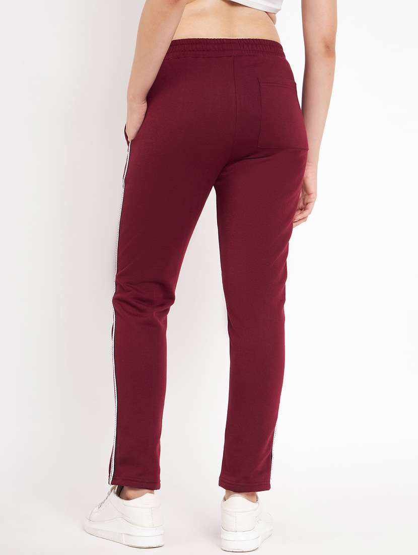 women tapered mid rise track pant - 21741008 - Standard Image - 2