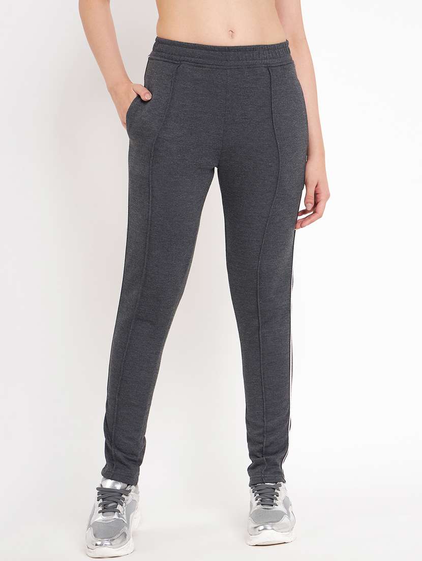 women tapered mid rise track pant