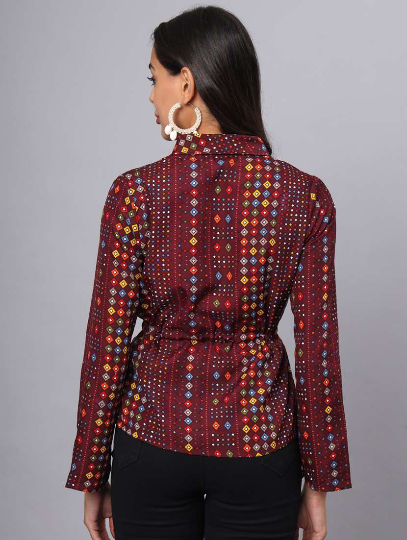 women printed long sleeve top - 21741090 -  Standard Image - 2