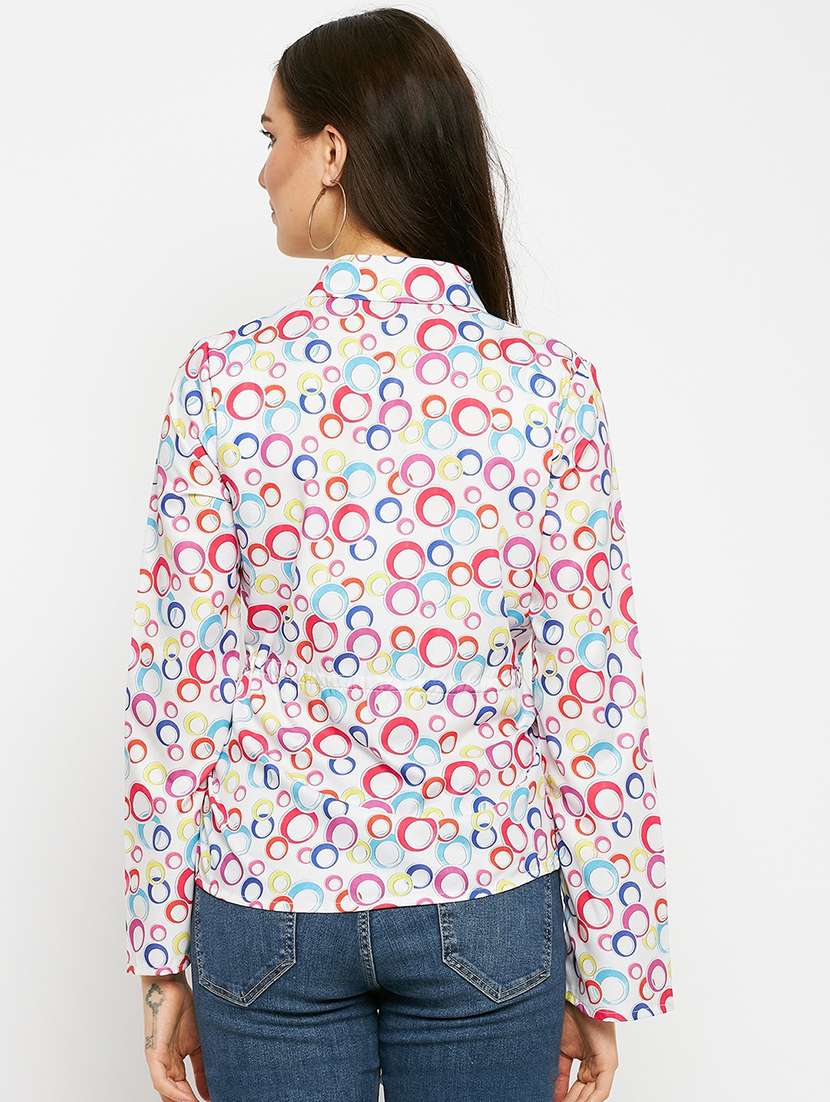 women printed long sleeve shirt top - 21741193 -  Standard Image - 2