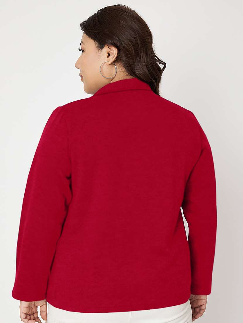 women plus size solid long sleeves sweatshirt - 21741278 -  Standard Image - 2