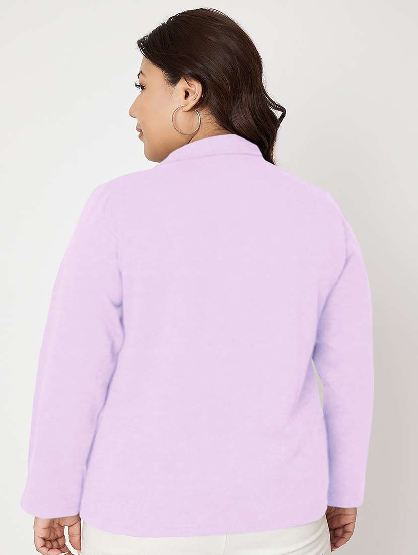 women plus size solid long sleeves sweatshirt - 21741280 -  Standard Image - 2