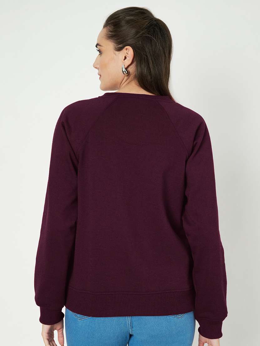 women plus size solid long sleeves sweatshirt - 21741311 -  Standard Image - 2