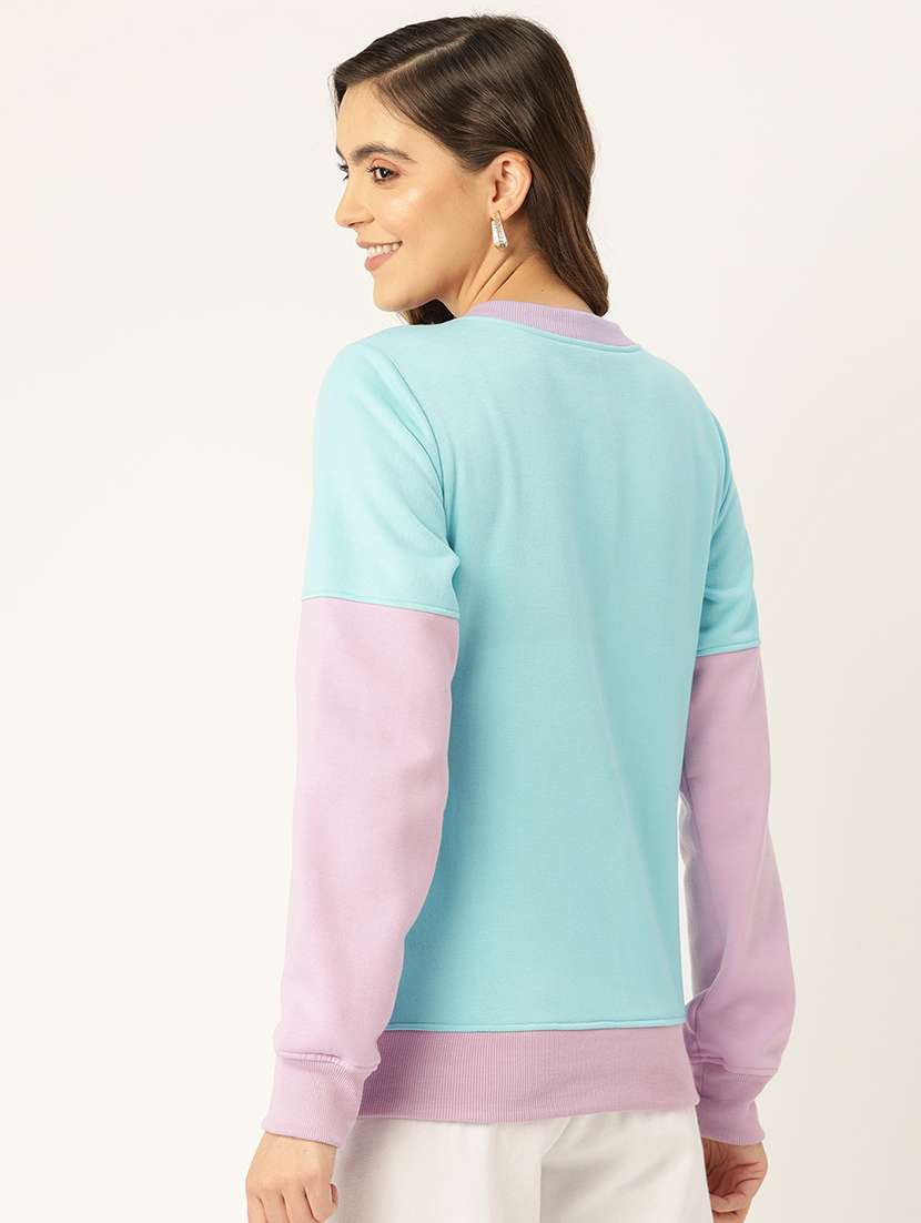 women color blocked long sleeves sweatshirt - 21741332 -  Standard Image - 2