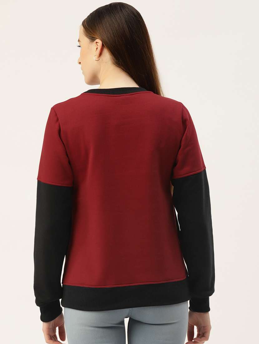 women color blocked long sleeves sweatshirt - 21741333 -  Standard Image - 2