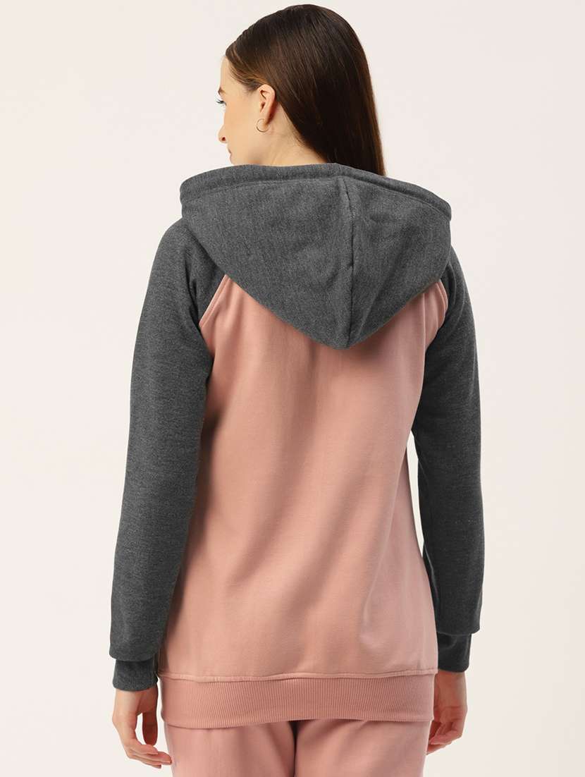 women color blocked hooded sweatshirt - 21741346 -  Standard Image - 2