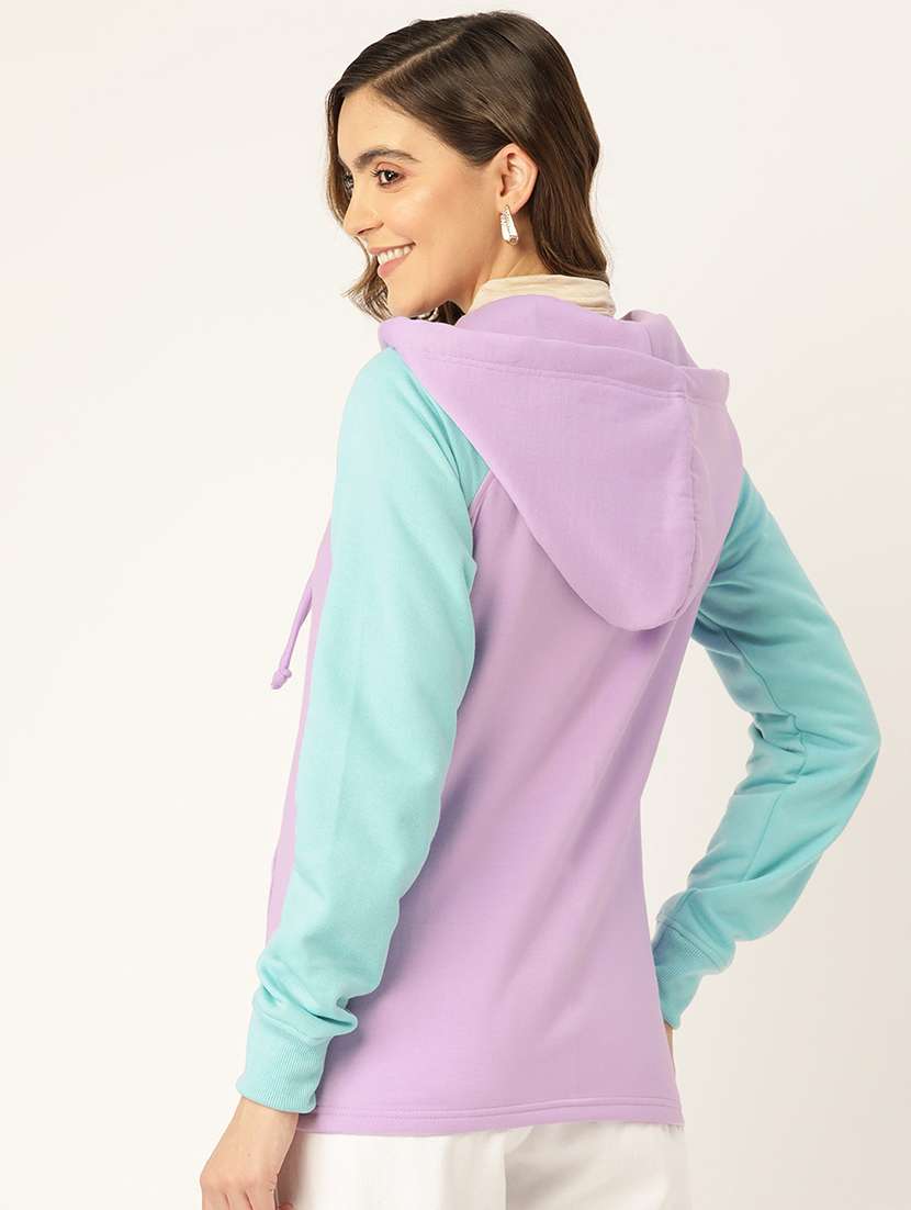 women color blocked hooded sweatshirt - 21741348 -  Standard Image - 2