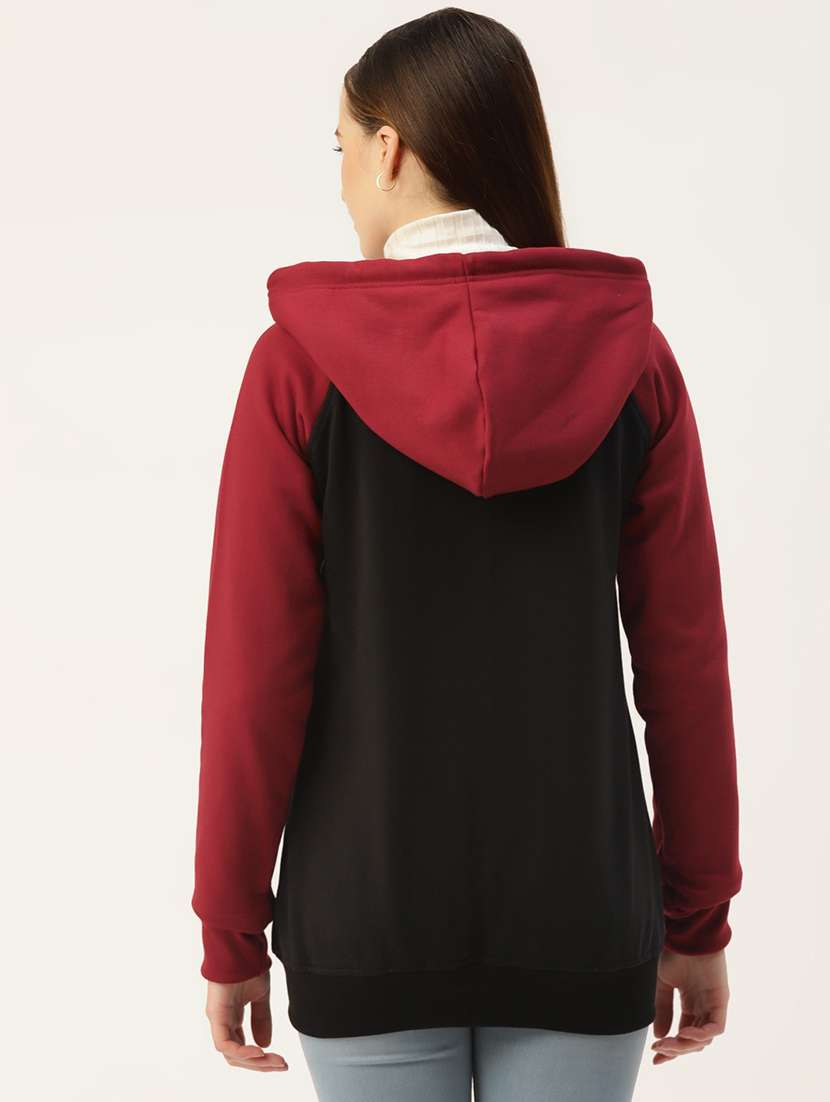 women color blocked hooded sweatshirt - 21741349 - Standard Image - 2