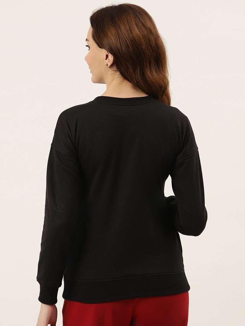 women solid long sleeves sweatshirt - 21741370 -  Standard Image - 2
