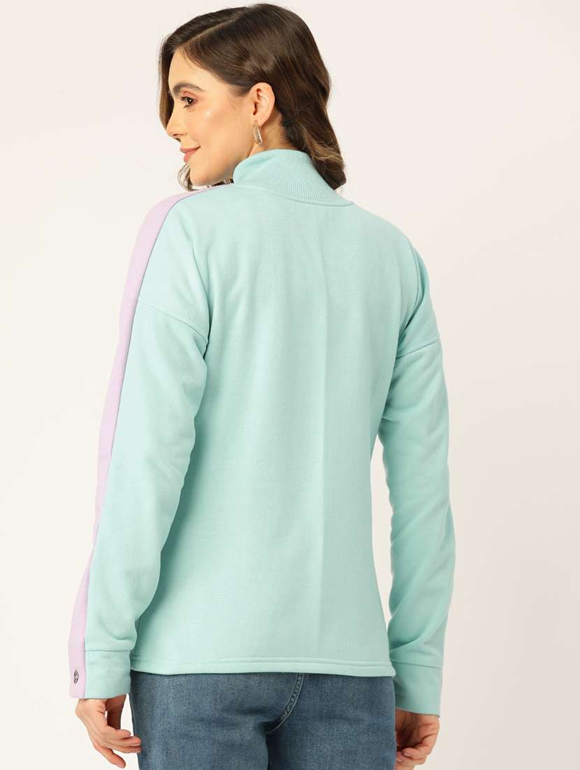 women color blocked long sleeves sweatshirt - 21741394 -  Standard Image - 2