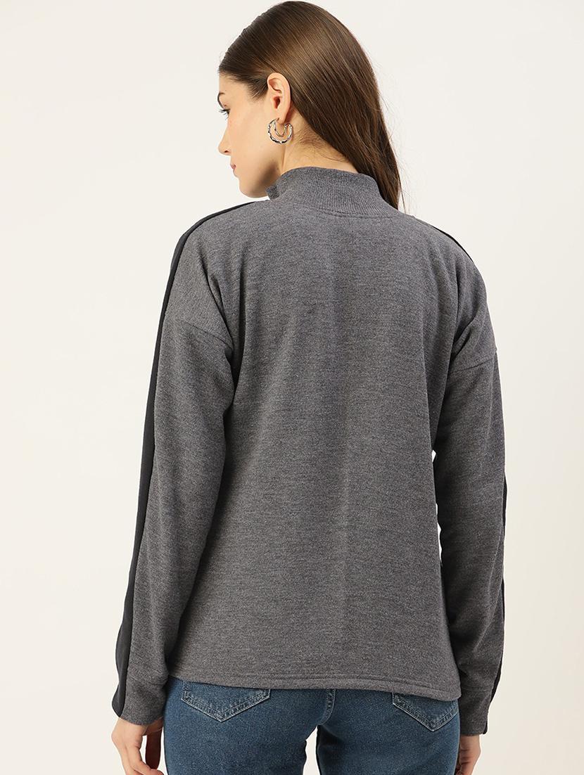 women color blocked long sleeves sweatshirt - 21741413 - Standard Image - 2