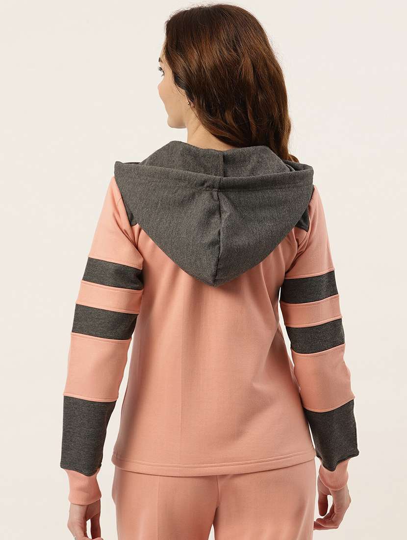 women color blocked long sleeves sweatshirt - 21741419 -  Standard Image - 2
