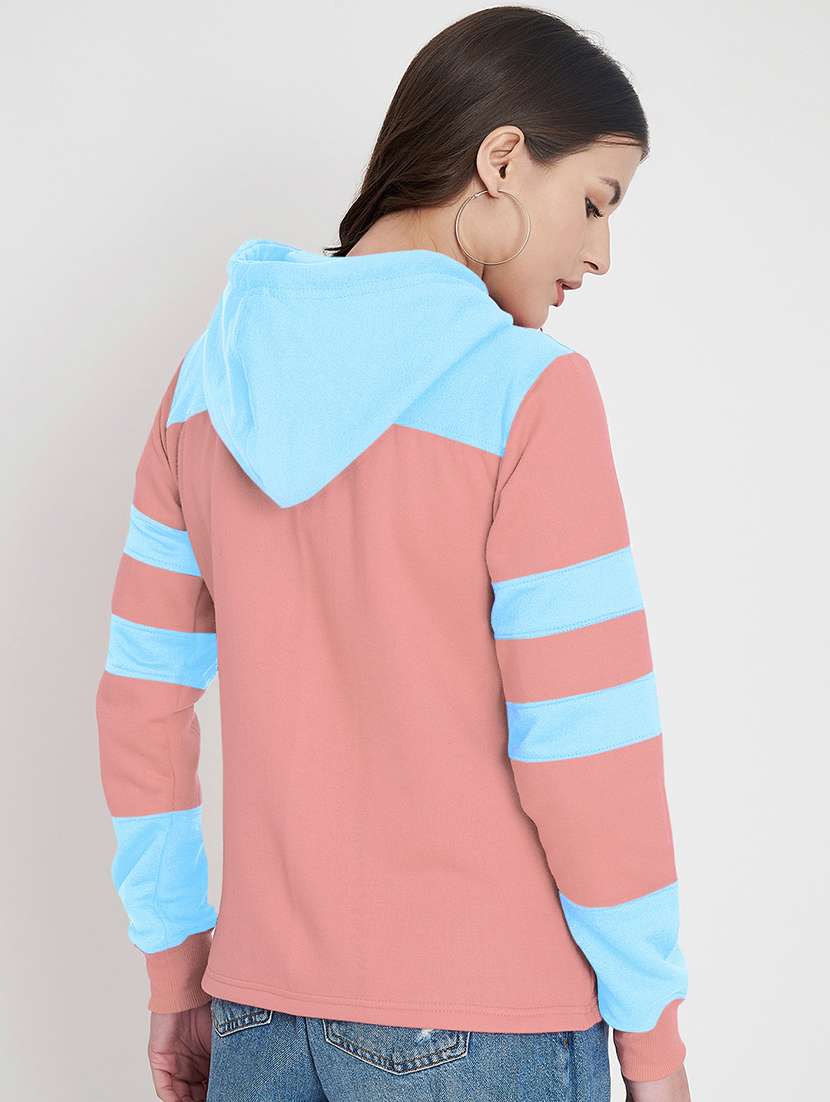 women color blocked long sleeves sweatshirt - 21741421 -  Standard Image - 2