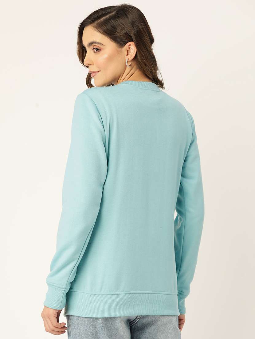women solid long sleeves sweatshirt - 21741443 -  Standard Image - 2