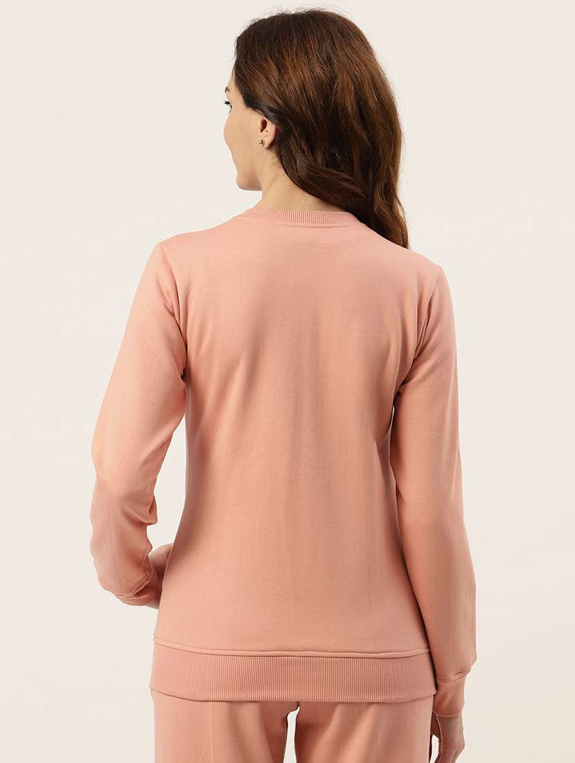 women solid long sleeves sweatshirt - 21741446 - Standard Image - 2