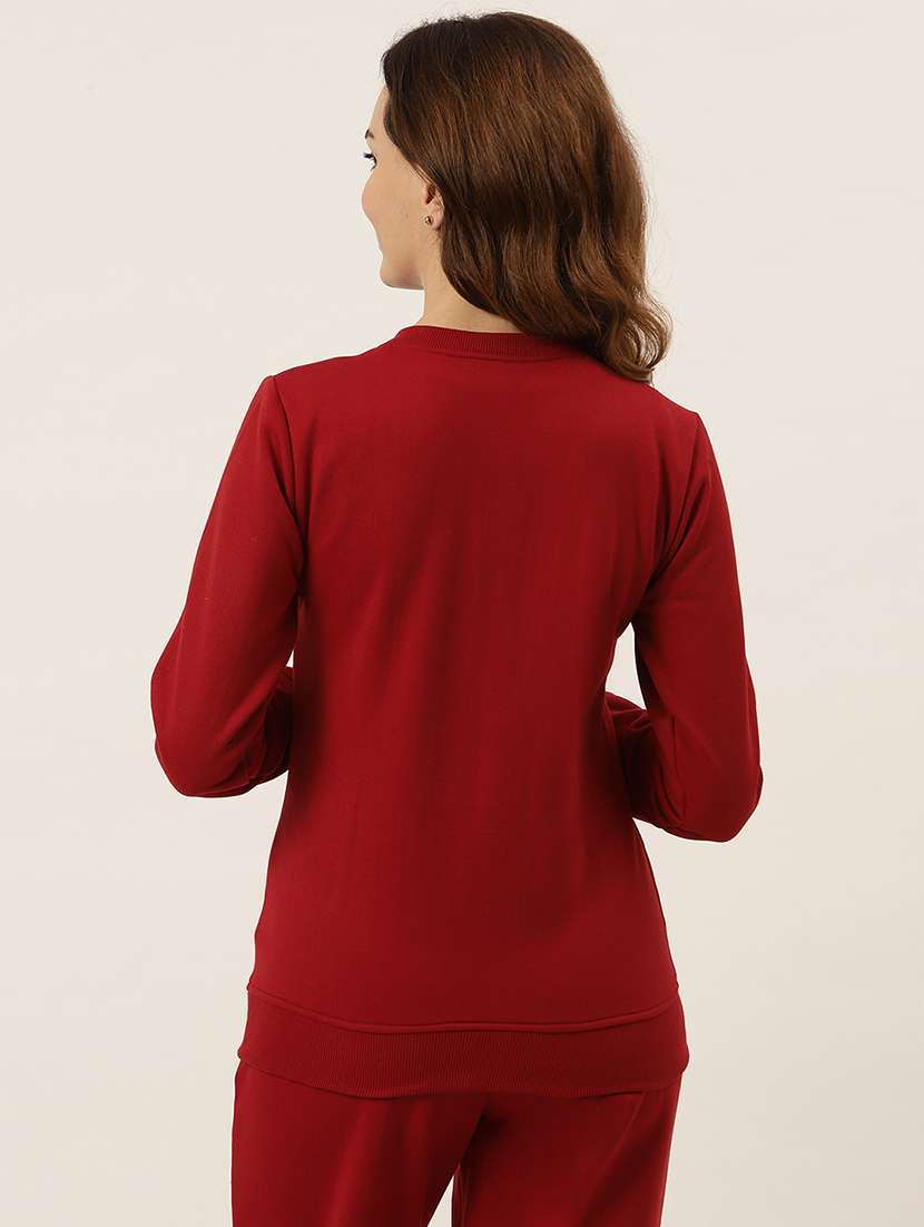 women solid long sleeves sweatshirt - 21741449 - Standard Image - 2