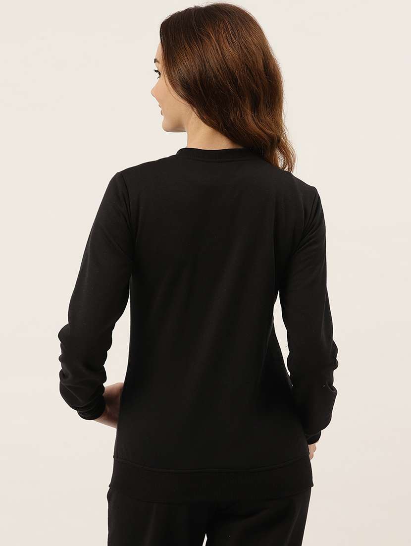 women solid long sleeves sweatshirt - 21741452 -  Standard Image - 2