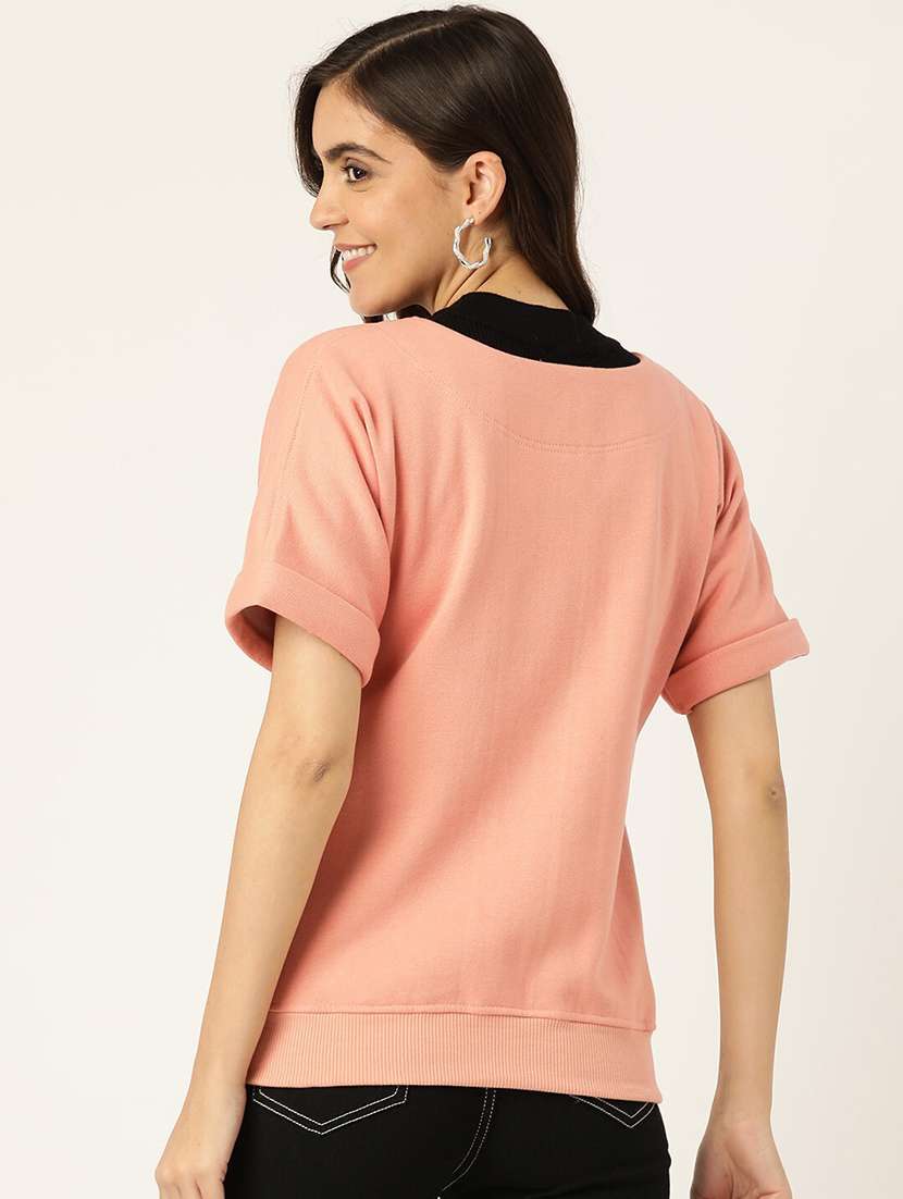 women solid short sleeves summer jacket - 21741650 - Standard Image - 2