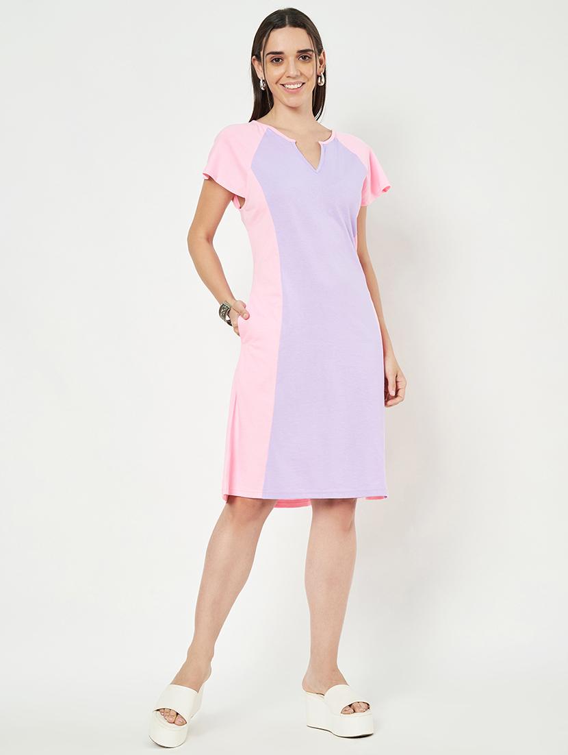 multi colored cotton aline dress - 21741727 -  Zoom Image - 0